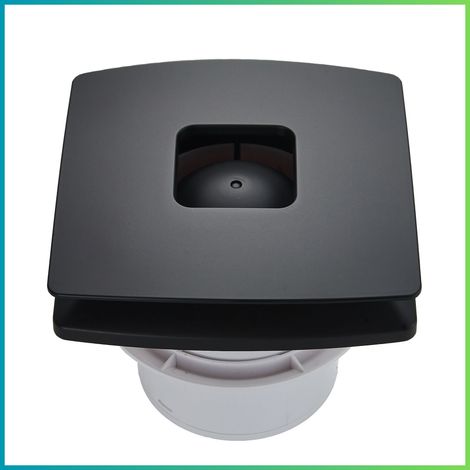 ergowave BIS Leiser Badventilator Hygrostat Timer Klappe schwarz