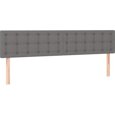 Maison Exclusive - Cabeceros tela gris oscuro 180x5x78/88 cm (1/5)