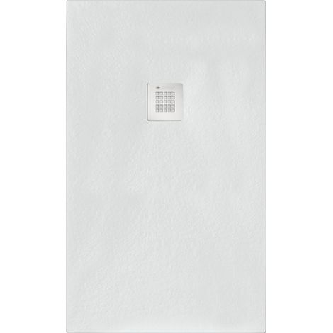 Piatto doccia rettangolare 190x70 cm effetto pietra marmoresina STONE bianco FRANCIA