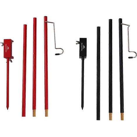 Lanterne pliante en alliage d'aluminium pour le camping, la randonnée et les pique-niques (avec support et crochet). (1/5)