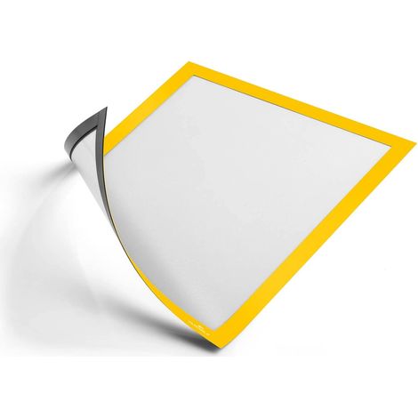 Cadre d'affichage DURAFRAME MAGNETIC A4 - fixation magnétique - pour surfaces métalliques - 5 pièces - Jaune - 486904 (1/5)