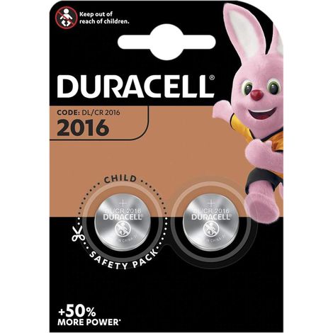 DURACELL Lot de 2 piles bouton lithium"Electronics" CR2016