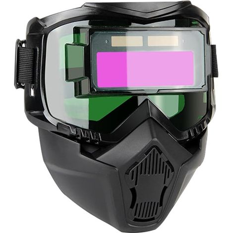 Casque de Soudeur à Assombrissement Automatique Protection Respirante pour Soudeur - Masque Respiratoire Meulage et Soudure avec Écran de Protection (1/5)