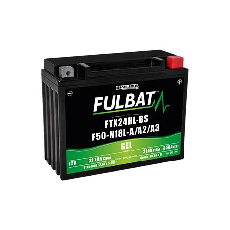 Fulbat – Batterie moto GEL 12V 22.1Ah – Puissance de démarrage 350A – Technologie VRLA étanche – Prête à l'emploi, sans entretien (1/4)