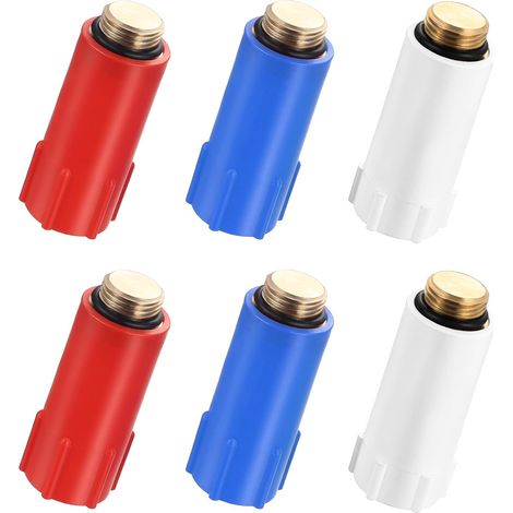 6 Pcs Bouchons de Construction en Laiton 1/2 Pouce, Bouchons en Laiton pour canalisations d'eau permettant de couper l'alimentation en eau pendant les rénovations (1/5)