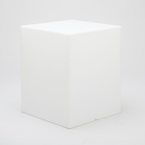 CUBY 53 cm Cubo de luz decorativo de alta resistencia. Cable con luz LED blanca fría. Fabricado en España