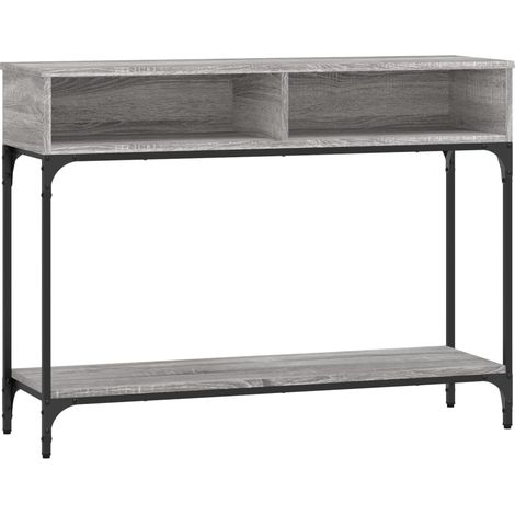 Table console，Table d'appoint，Bout de canapé，Meuble d'entrée sonoma gris 100x30,5x75 cm bois d'ingénierie