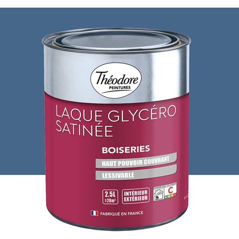 Laque Glycéro Satinée Théodore Bleu 2,5 L (1/2)
