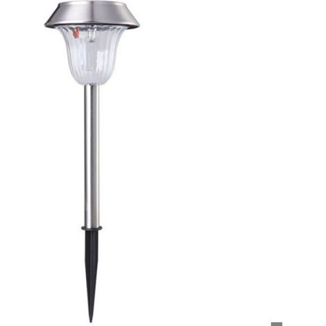 Lampadaire Solaire - Acier Inoxydable - LED 1 W - IP65 - Pour Jardin Extérieur - Hauteur 38 cm - 1 Pièce (1/5)