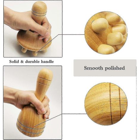Massagebecher aus Holz, Holztherapie, Hydrodrainage-Massagegeräte (2 Stück) (1/4)