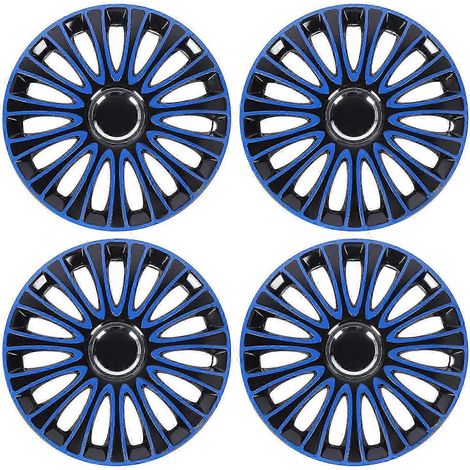 Lot de 4 enjoliveurs de roue 14 pouces résistants aux rayures, design élégant, compatibilité universelle R14, protection de jante compatible avec Fiesta Escort (1/5)