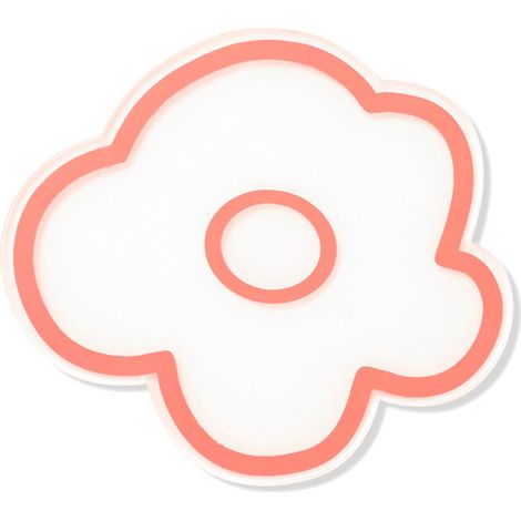 Sous-verre acrylique rose anti-dérapant, isolant thermique, design fleuri décoratif (1/5)
