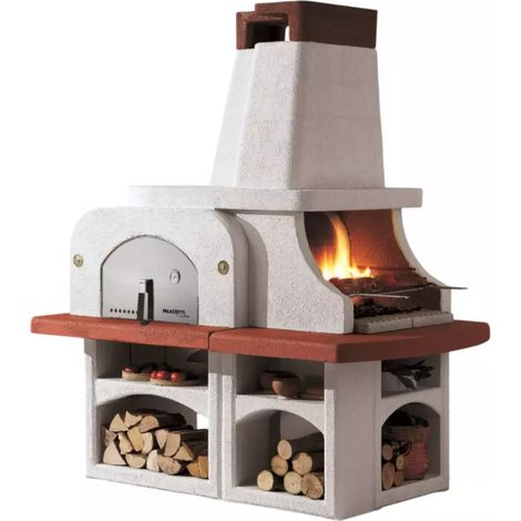 barbecue a carbonella palazzetti "parenzo" 179x110x207 cm