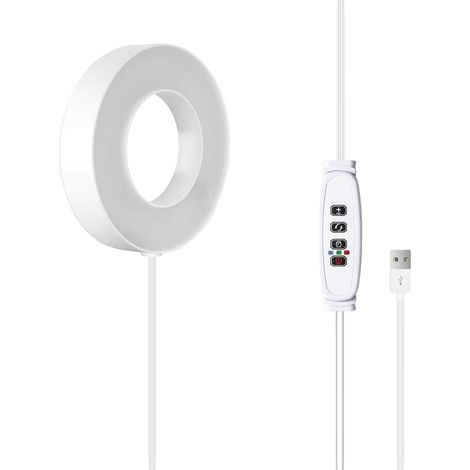1 lampe horticole LED, spectre complet, 9 cm, 10 niveaux d'intensité, pour plantes d'intérieur, plafond ou étagère (1/5)