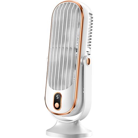 Mini ventilateur de bureau portable rechargeable USB cinq vitesses réglables pour voyage bureau camping et dortoir (1/5)