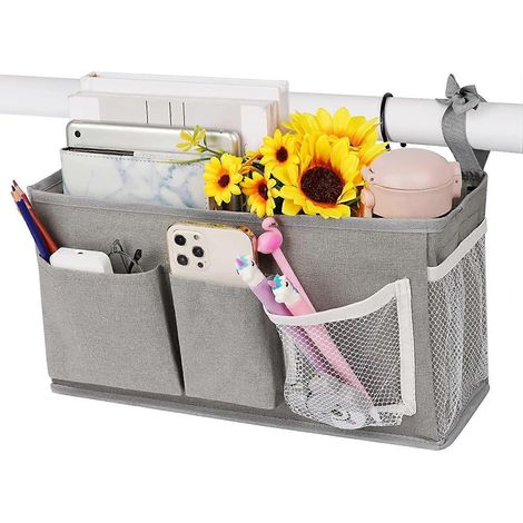 Sac de rangement de chevet, organisateur imperméable à enroulement intégral pour un gain de place, matériau de qualité et utilisation polyvalente (1/4)