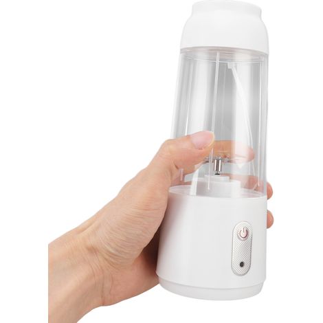 Elektrischer Zitrusentsafterbecher mit 300 ml Fassungsvermögen, 1200-mAh-Akku, einfache Bedienung, USB-Aufladung, tragbar und sicher, ideal fürs Büro (weiß). (1/5)