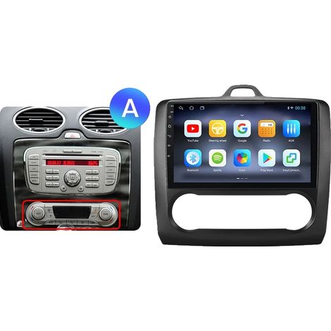 Système multimédia automobile, taille d'affichage, compatible avec Ford Focus MK2 MK3 (2004-2011), WIFI 1GB-32GB A1 (1/2)