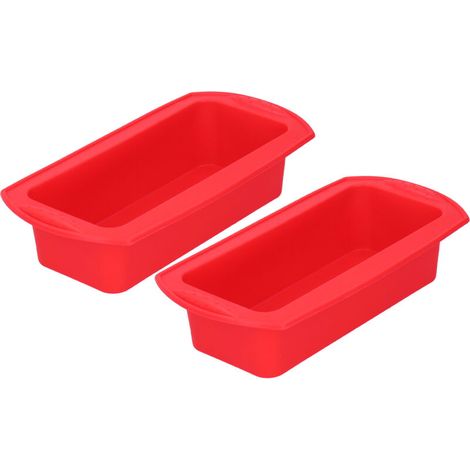Teglia per torte in silicone Wakects, rossa, 900 g, adatta al microonde, morbida e confortevole, di lunga durata, resistente alle alte temperature, facile da pulire, per la cottura in casa. (1/5)
