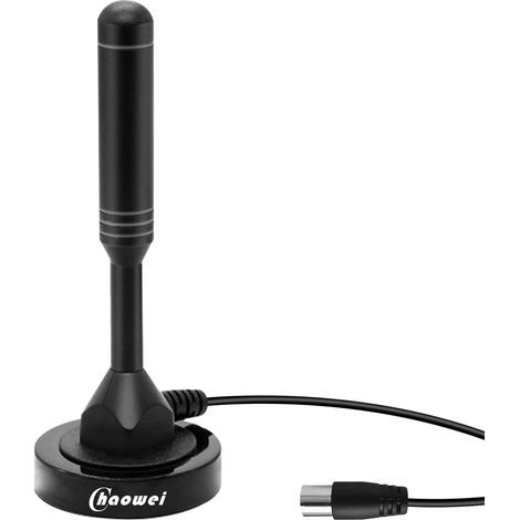 Antenne TV numérique à Gain élevé-Chaowei DVB50B Antennes HDTV Portables intérieures et extérieures avec Base magnétique,câble coaxial 2M pour télévision numérique DVB-T2/T (1/5)