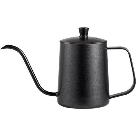 1 Cafetière à filtre manuelle, bec verseur en col de cygne, acier inoxydable, 350 ml, 20 x 11,3 x 7,6 cm, usage intérieur et extérieur (1/5)