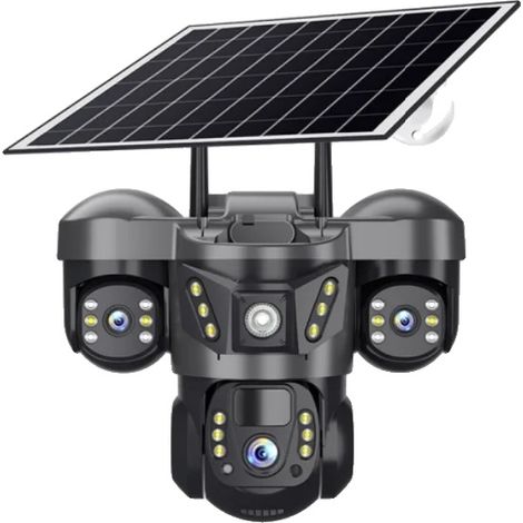 Cámara PTZ para exteriores, alimentada por energía solar, vídeo de alta definición, cámara 4G, no requiere tarjeta SIM. (1/2)