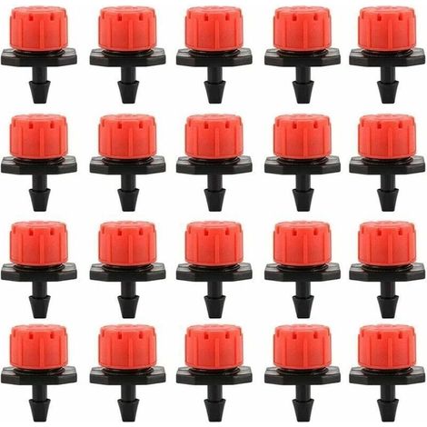 100PCS Drip Irrigation Drippers, Garden Sprinkler Nozzles, 360° Adjustable Automatic Drip Watering (1/4)