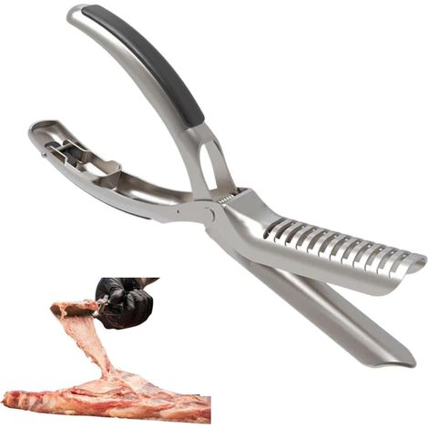 Outils de préparation de la viande et de la volaille - Attendrisseur de viande et de volaille en acier inoxydable avec poignée ergonomique - Accessoire de grillade lavable au lave-vaisselle pour grill (1/5)