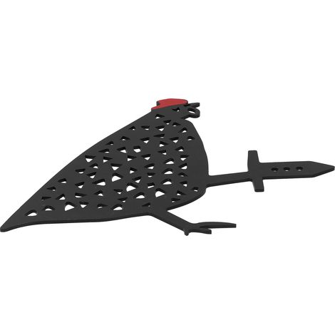 Piquet de Jardin Décoratif en Forme de Poule Noire, Ornement pour Pelouse et Extérieur