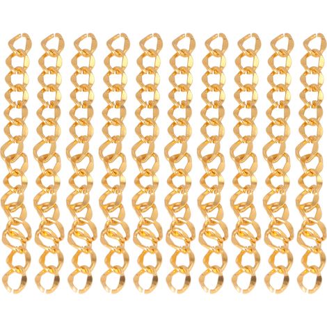 Chaîne enroulée W20 de 10 mètres, chaîne publicitaire, chaîne de sac, chaîne délicate pour bijoux, or. (1/5)