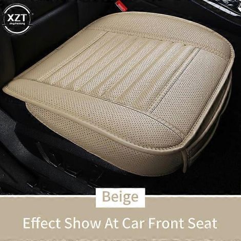 Housse de siège auto en cuir PU, coussin de siège respirant et antidérapant, coussin universel pour voiture, accessoires d'intérieur auto (1/2)