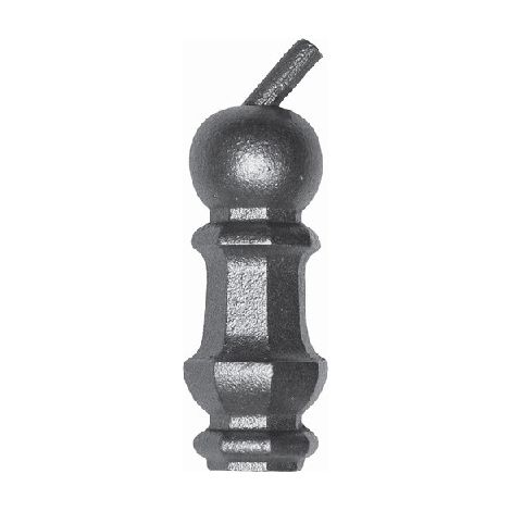Equerre pour rampe à 45° compatible avec barreaux de Ø16mm - Hauteur 95mm largeur 35mm - Fonte - À souder - DECO FER FORGE