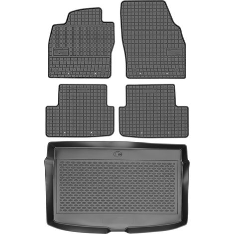 Set di tappetini in gomma per auto e tappetino per bagagliaio per Volkswagen Polo VI Hatchback del 2018