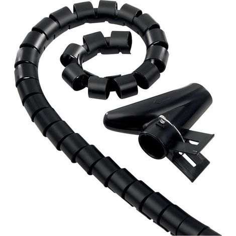 Schwarze Kabelabdeckung 1,8 m - Electraline
