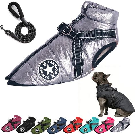 1 Manteau Chien, Imperméable, Harnais Intégré, Bandes Réfléchissantes, Pour Promenade Hiver (1/5)