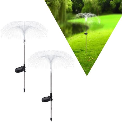 Solarbetriebene LED-Bodenleuchte in Form einer Qualle für den Außenbereich, keine Verkabelung erforderlich, dekorative Rasenbeleuchtung. (1/5)