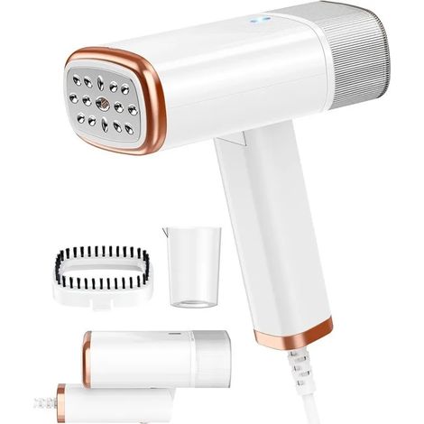Défroisseur vapeur portable pliable 1000W, appareil vapeur vêtement de voyage avec réservoir amovible 120 ml pour repassage rapide (1/5)