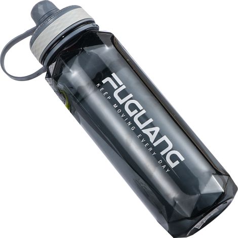 Bouteille À Eau - Avec Paille Et Marqueur Horaire - Étanche - Bouchon Pivotant - 500 ml (1/5)