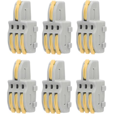 Connecteur rapide SPLF13 20 pièces, répartiteur de câble 1 entrée 3 sorties TTap pour éclairage moteur 250V, jaune (1/5)