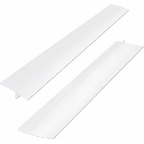 Gap Cover 53cm Gap Covers Silicone Kitchen Gap Filler Warmer Cover for Stove Countertop Baking Oven 2 Pieces White (1/5)