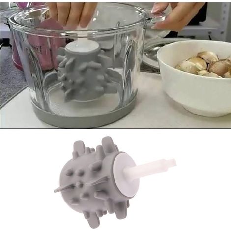 Éplucheur d'ail en silicone, capacité 3 L, retire la peau facilement. Accessoire de cuisine pratique. (1/4)