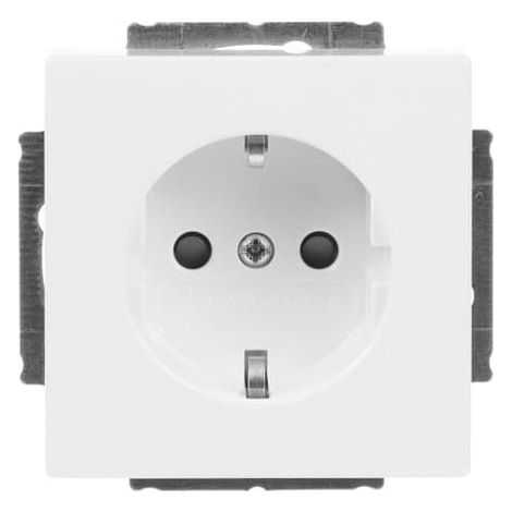 Busch-Jaeger Presa SCHUKO® Inserto presa Safety+ con morsetti a vite bianco studio - Piattaforma 63 (23 EUCB-84), 2CKA002013A5477