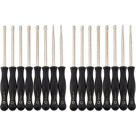 16-teiliges Vergaser-Einstellschraubendreher-Set, Einzel- und Doppelsechskant-Steckschlüssel