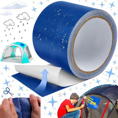 10 m x 8 cm, blaues Dichtungsband, wasserfestes Klebeband, wasserfestes Poolklebeband, Malerband, PVC-Planenreparatur (1/5)