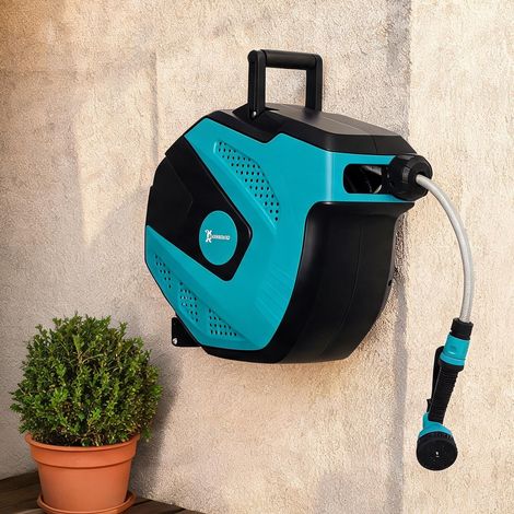Enrouleur mural automatique 15 m en plastique 44 x 22,5 x 41 cm (1/5)