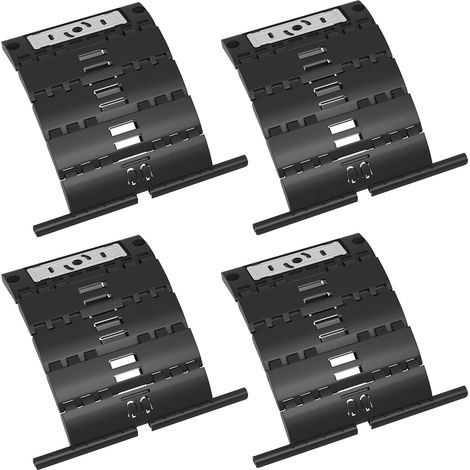 Lot de 4 Attaches Volet Roulant Rigide pour Fixation de Tablier, Attache Verrou pour Tube OCTO 60/70, Ressort de Suspension Support Lame Volet Roulant Électrique/Manuel/Solaire, Anti-effraction (1/5)