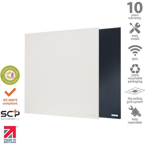 Herschel Comfort 420W White Infrared Ceiling Tile Heater HC-420C (1/2)