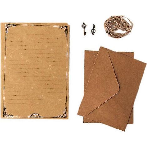12 Stück Vintage-Kraftpapier, Briefpapier im europäischen Stil, Briefpapier, Briefpapier Stati
