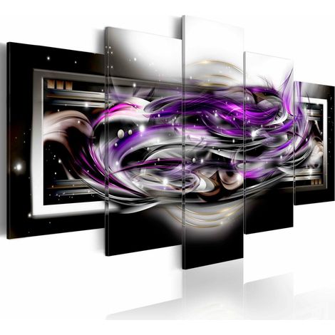 Tableau fumée violette - 100 x 50 cm (1/4)