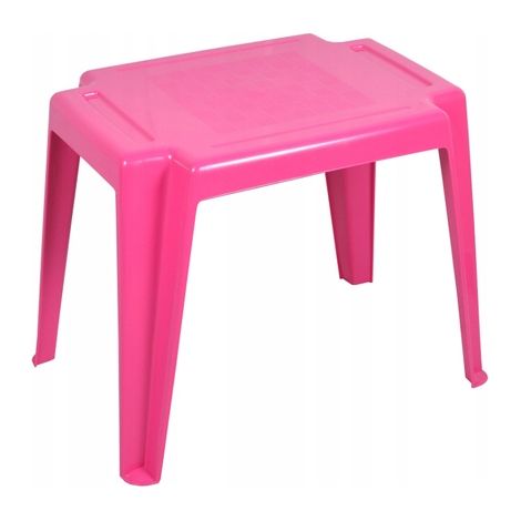 Tavolo da giardino Lolek in plastica rosa per bambini